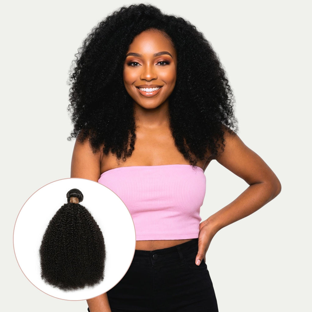Afro Kinky Curly 100% Human Hair Bundles Private Label