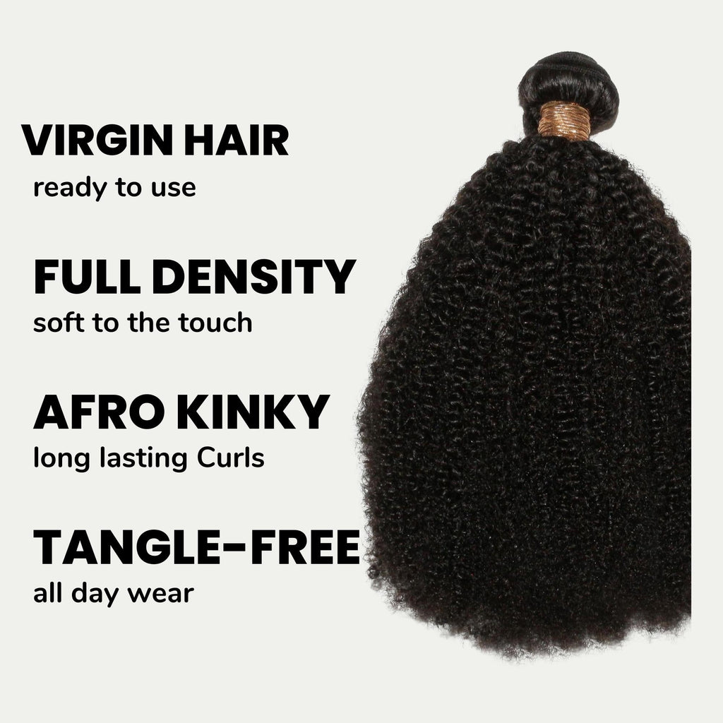 Afro Kinky Curly 100% Human Hair Bundles Private Label