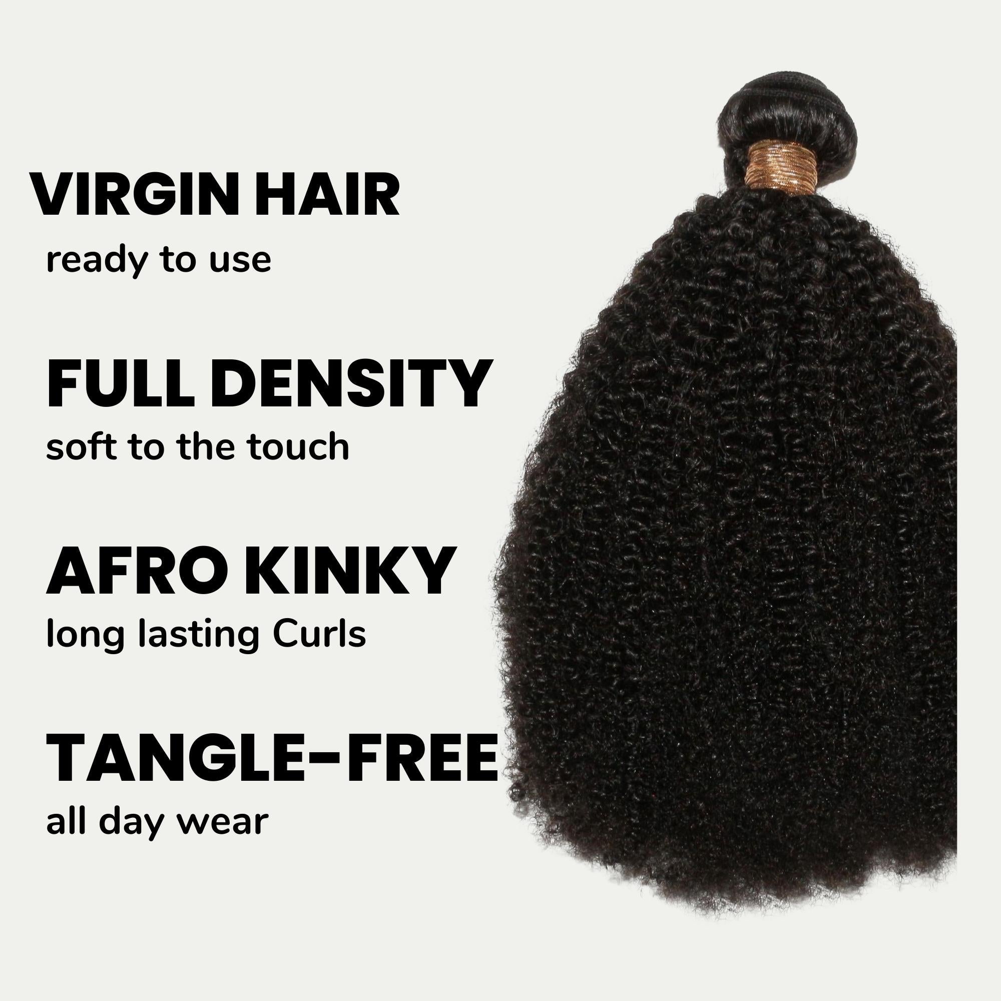 Afro Kinky Curly 100% Human Hair Bundles Private Label