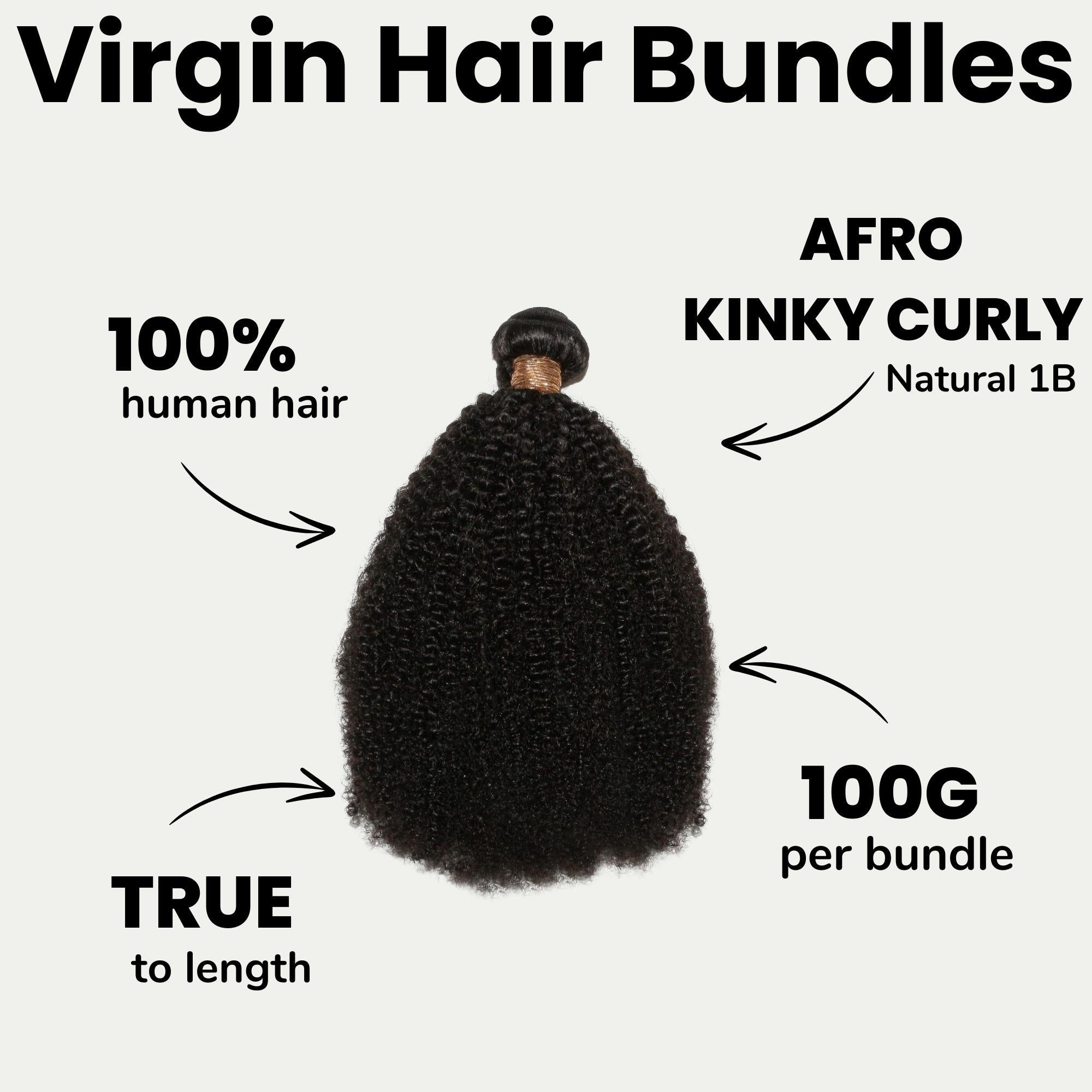 Afro Kinky Curly 100% Human Hair Bundles Private Label