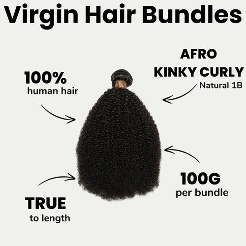 Afro Kinky Curly 100% Human Hair Bundles Private Label