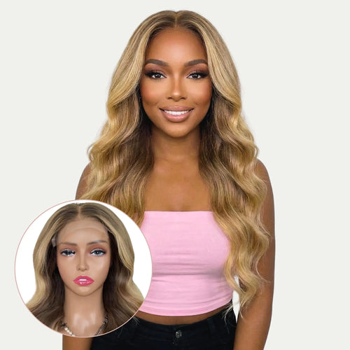 Aubrey Glueless 5x5 HD Lace Professionally Colored 100% Human Hair Closure Wig Private Label