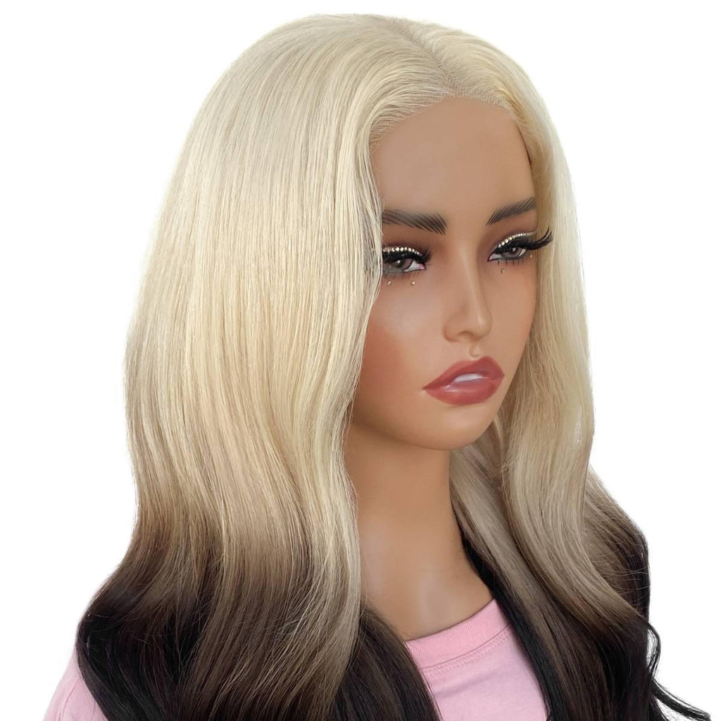 Raw Aurora Glueless 5x5 HD Lace Professionally Colored 100% Human Hair Closure Wig Private Label