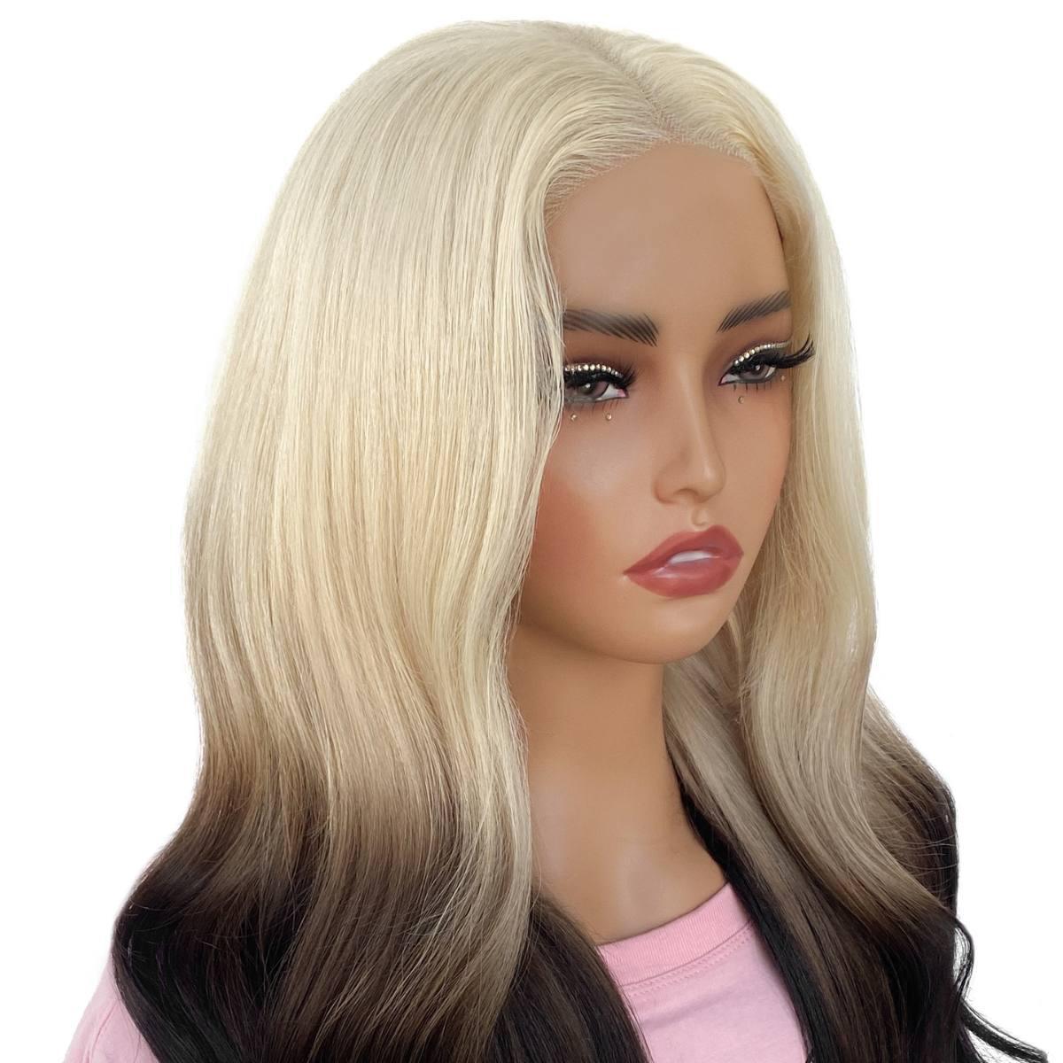 Raw Aurora Glueless 5x5 HD Lace Professionally Colored 100% Human Hair Closure Wig Private Label
