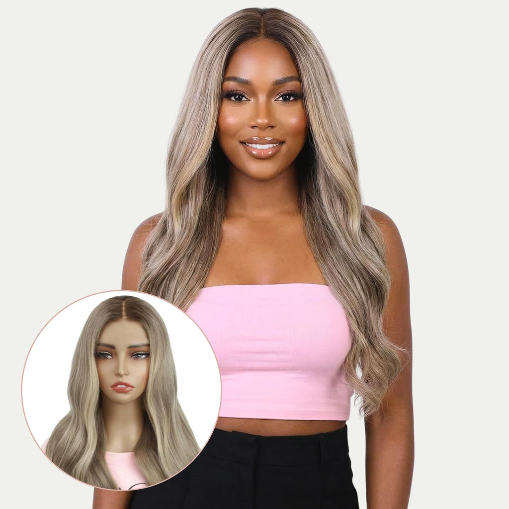 Raw Autumn Glueless 5x5 HD Lace Professionally Colored 100% Human Hair Closure Wig Private Label