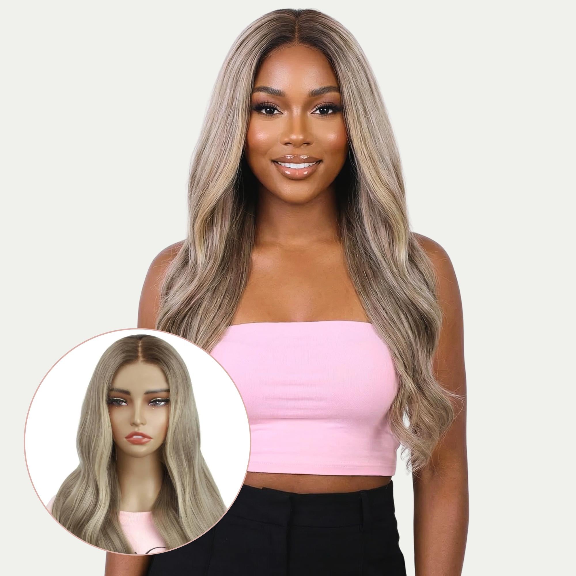 Raw Autumn Glueless 5x5 HD Lace Professionally Colored 100% Human Hair Closure Wig Private Label