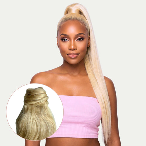 Bleach Blonde 100% Human Hair Ponytail Extension Private Label