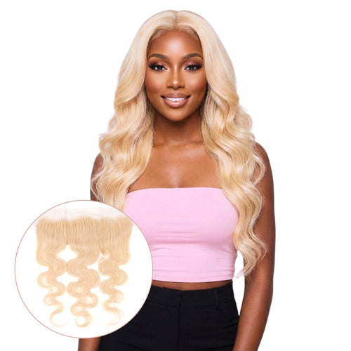 Blonde Body Wave 13x4 Transparent Lace Human Hair Frontal Private Label