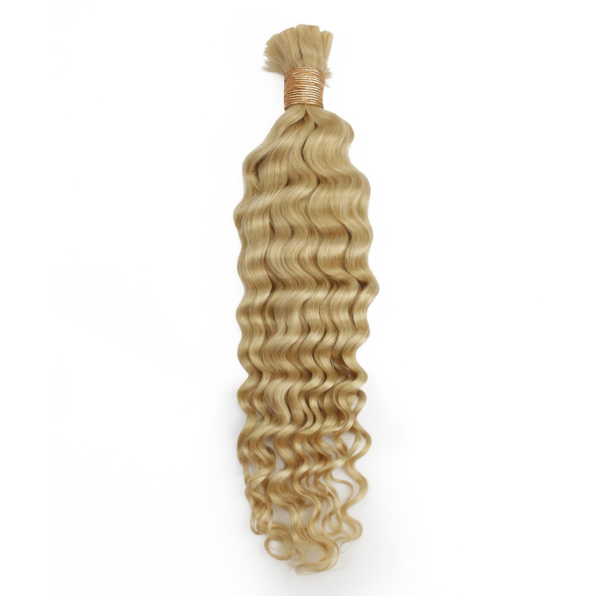 Blonde Deep Wave Bulk 100% Human Braiding Hair Private Label