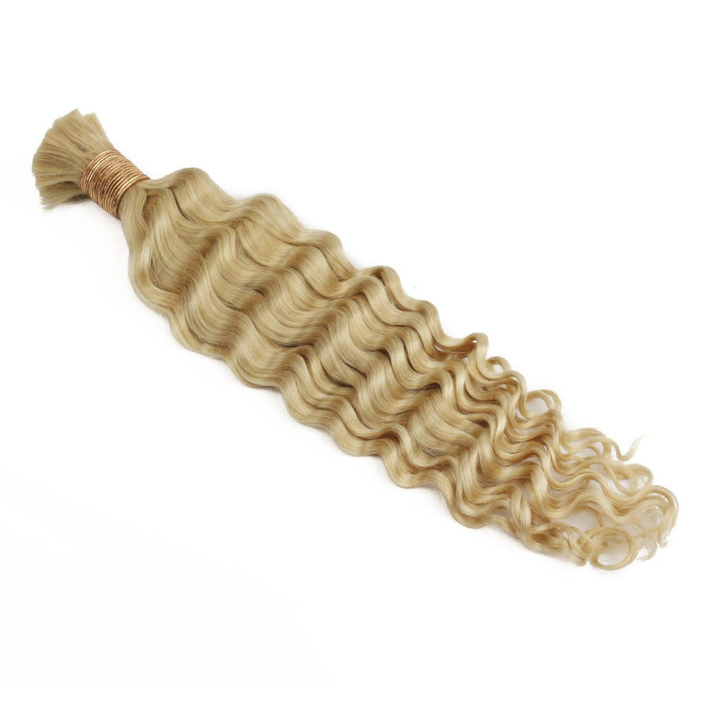 Blonde Deep Wave Bulk 100% Human Braiding Hair Private Label