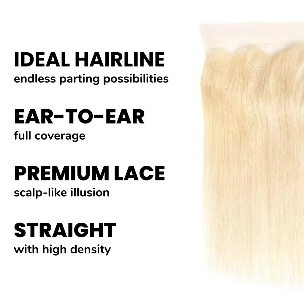 Blonde Straight 13x4 Transparent Lace Human Hair Frontal Private Label
