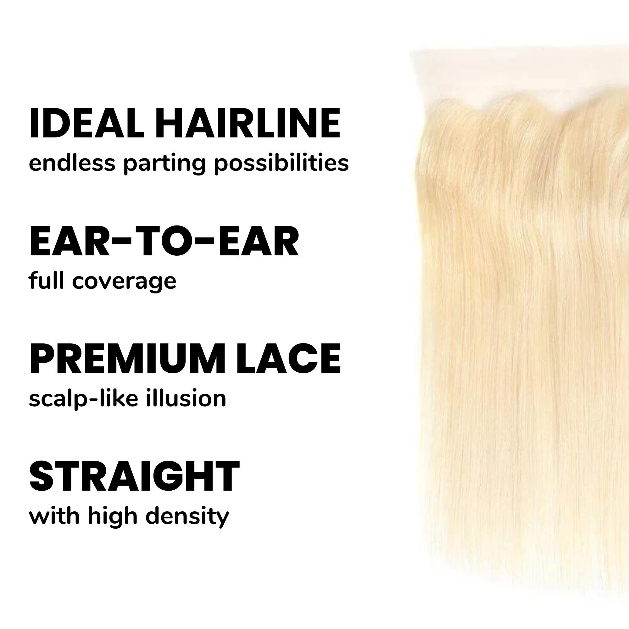 Blonde Straight 13x4 Transparent Lace Human Hair Frontal Private Label