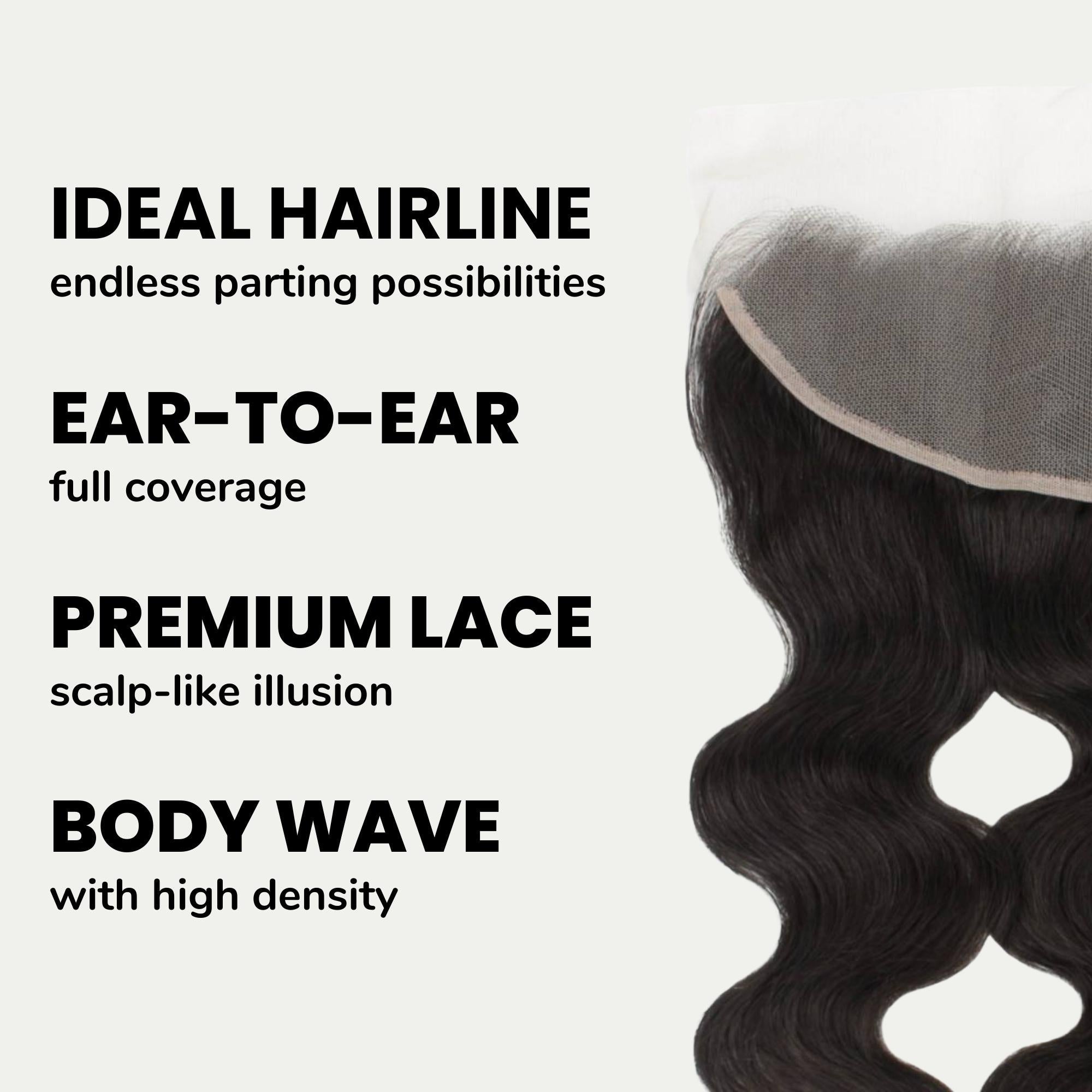 Brazilian Body Wave 13x4 Transparent Lace Human Hair Frontal Private Label