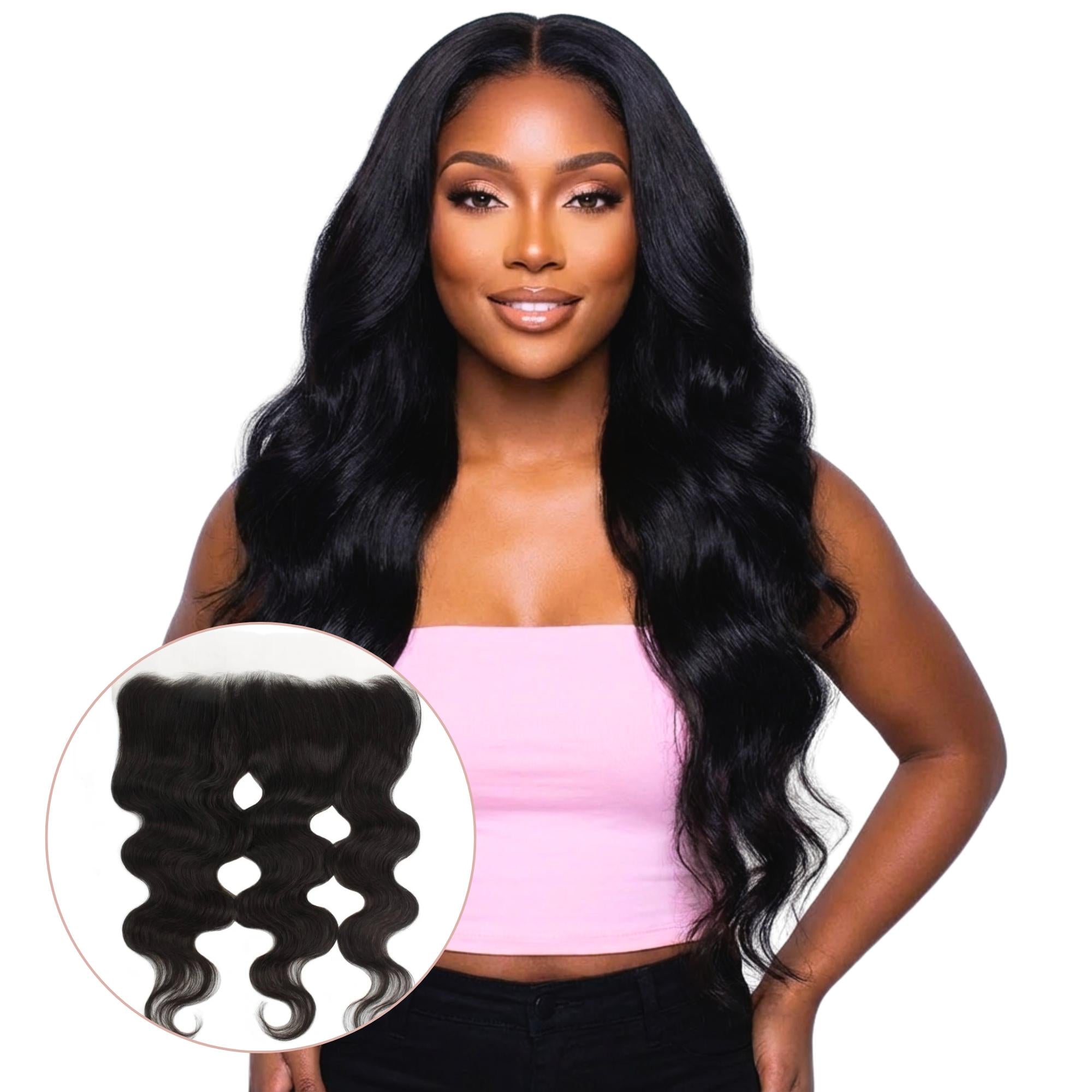 Brazilian Body Wave 13x4 Transparent Lace Human Hair Frontal Private Label