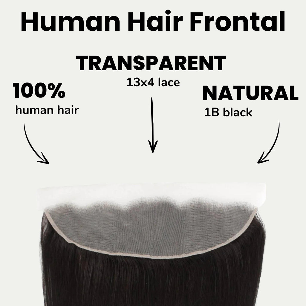 Brazilian Straight 13x4 Transparent Lace Human Hair Frontal Private Label
