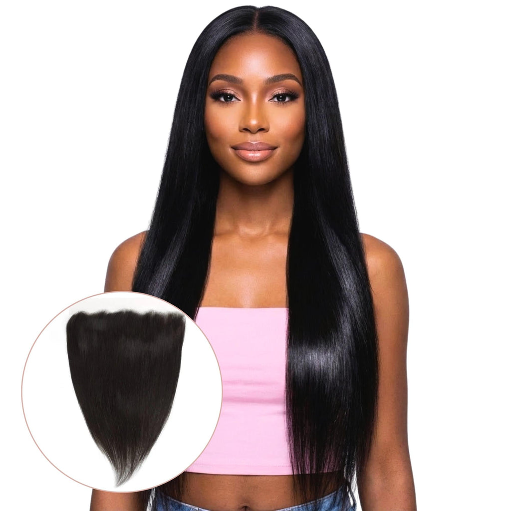 Brazilian Straight 13x4 Transparent Lace Human Hair Frontal Private Label
