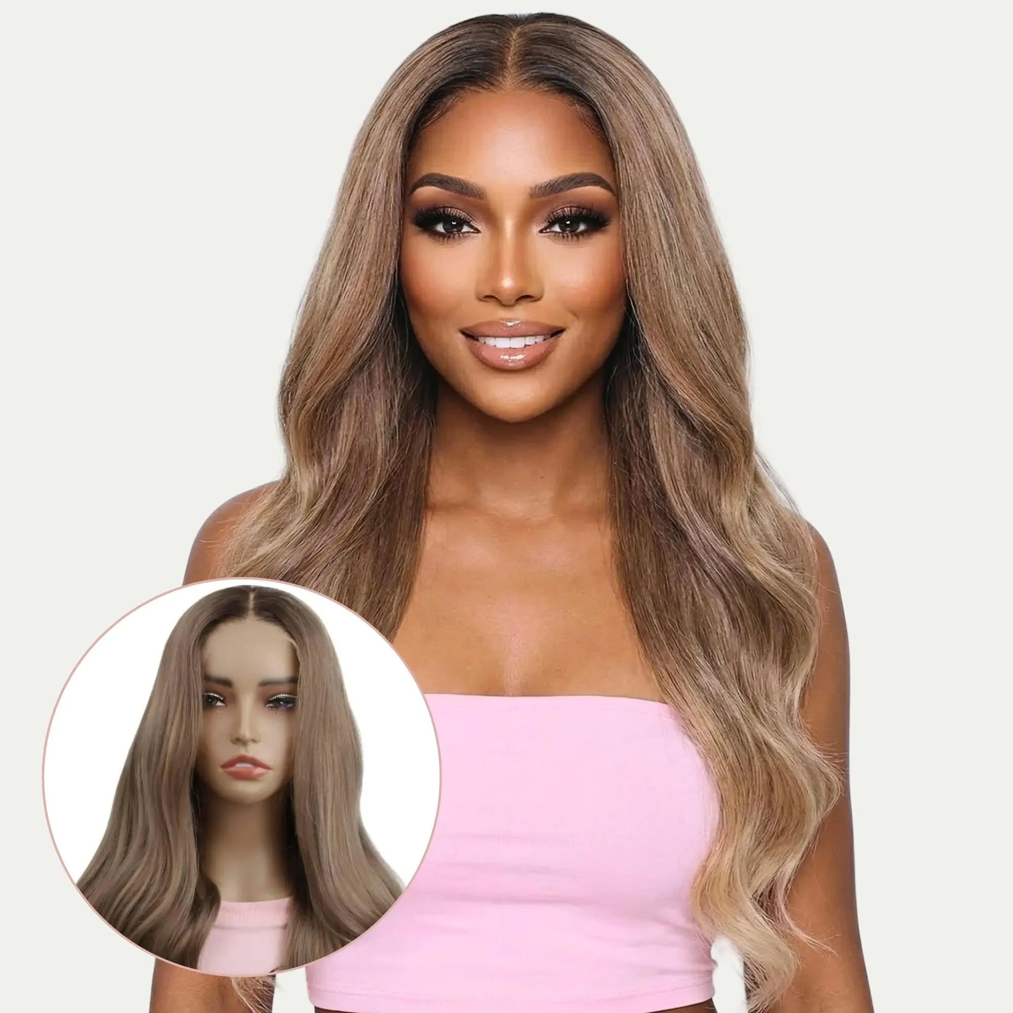 Cora Glueless 5x5 HD Lace Professionally Colored 100% Human Hair Closure Wig Private Label