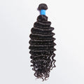 Deep Wavy Brazilian 100% Virgin Hair Bundles 1B Natural Black