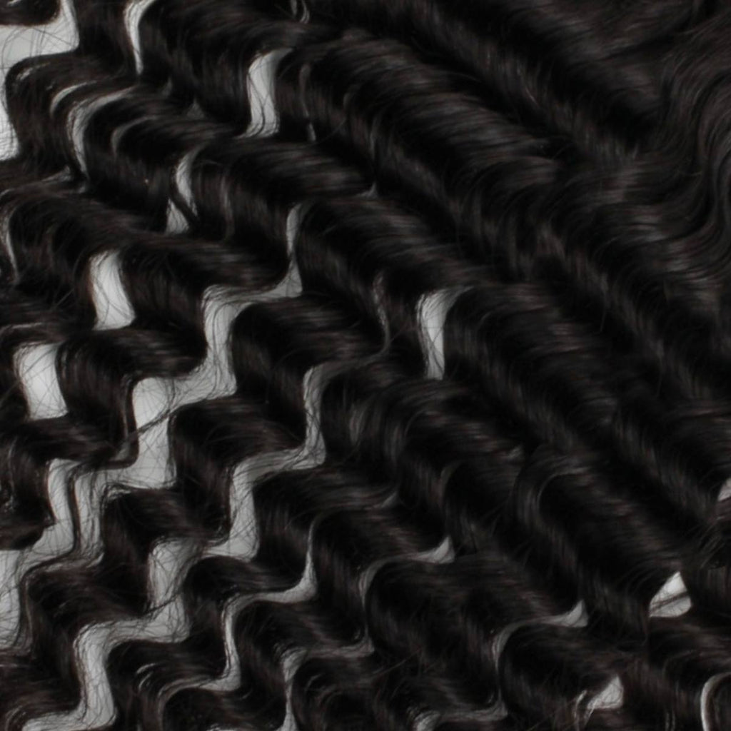 Deep Wave 13x4 Transparent Lace Human Hair Frontal Private Label