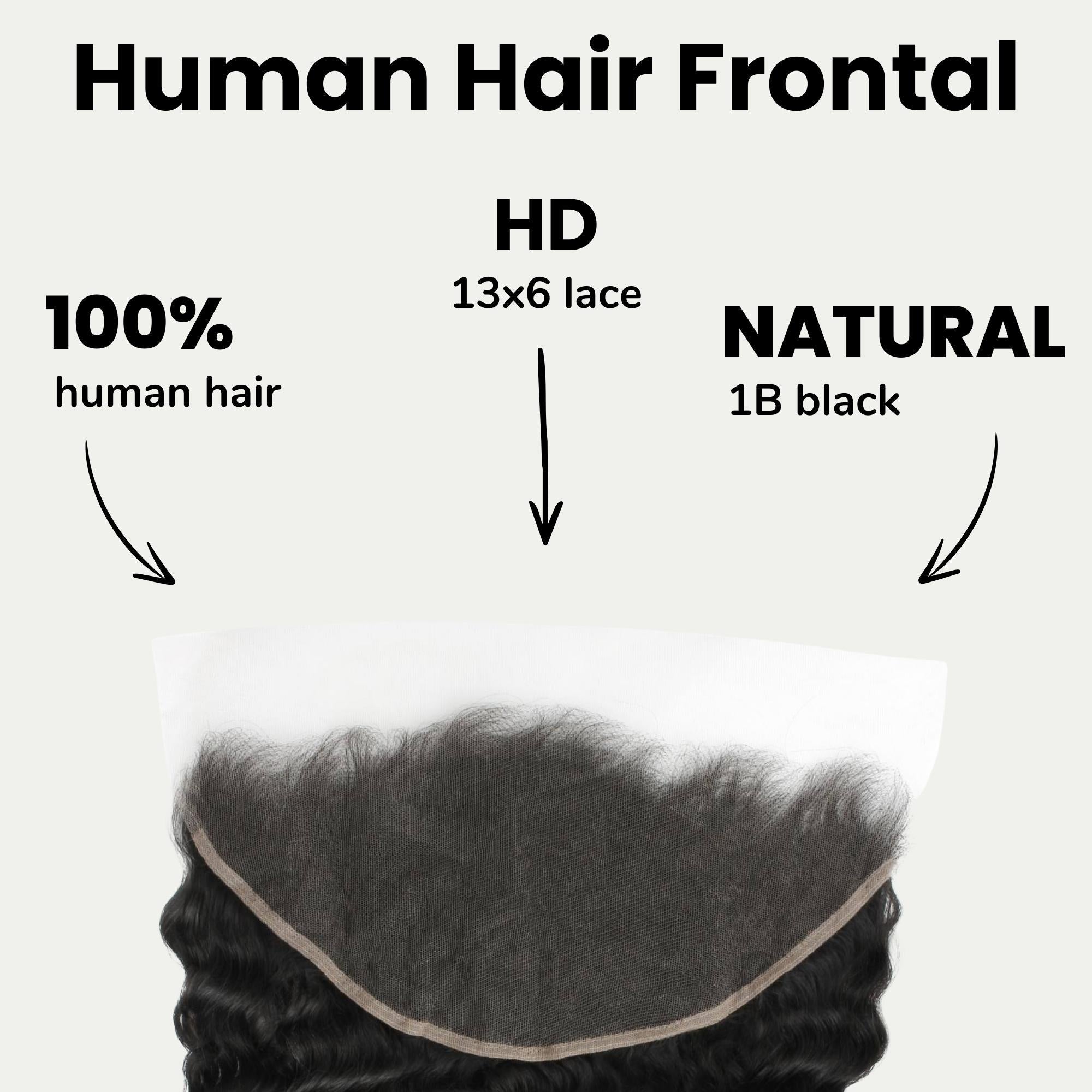 Deep Wave 13x6 HD Lace Human Hair Frontal Private Label