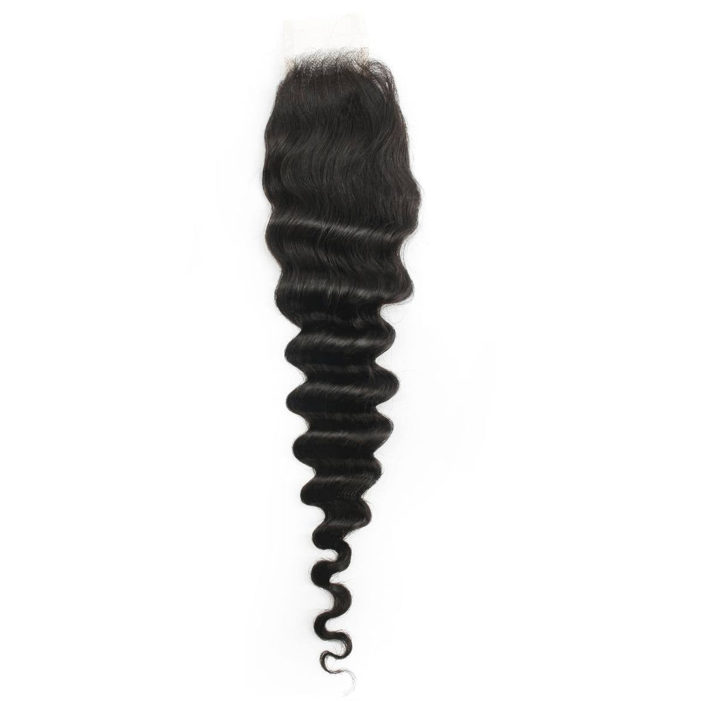 Deep Wave 2x6 Transparent Lace Human Hair Closure Private Label