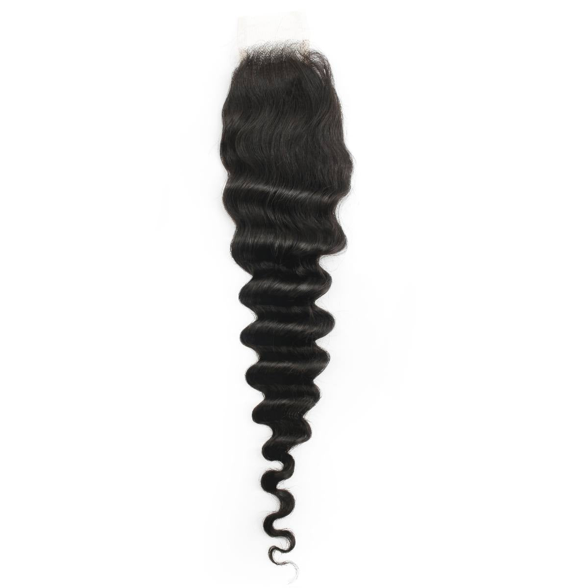 Deep Wave 2x6 Transparent Lace Human Hair Closure Private Label
