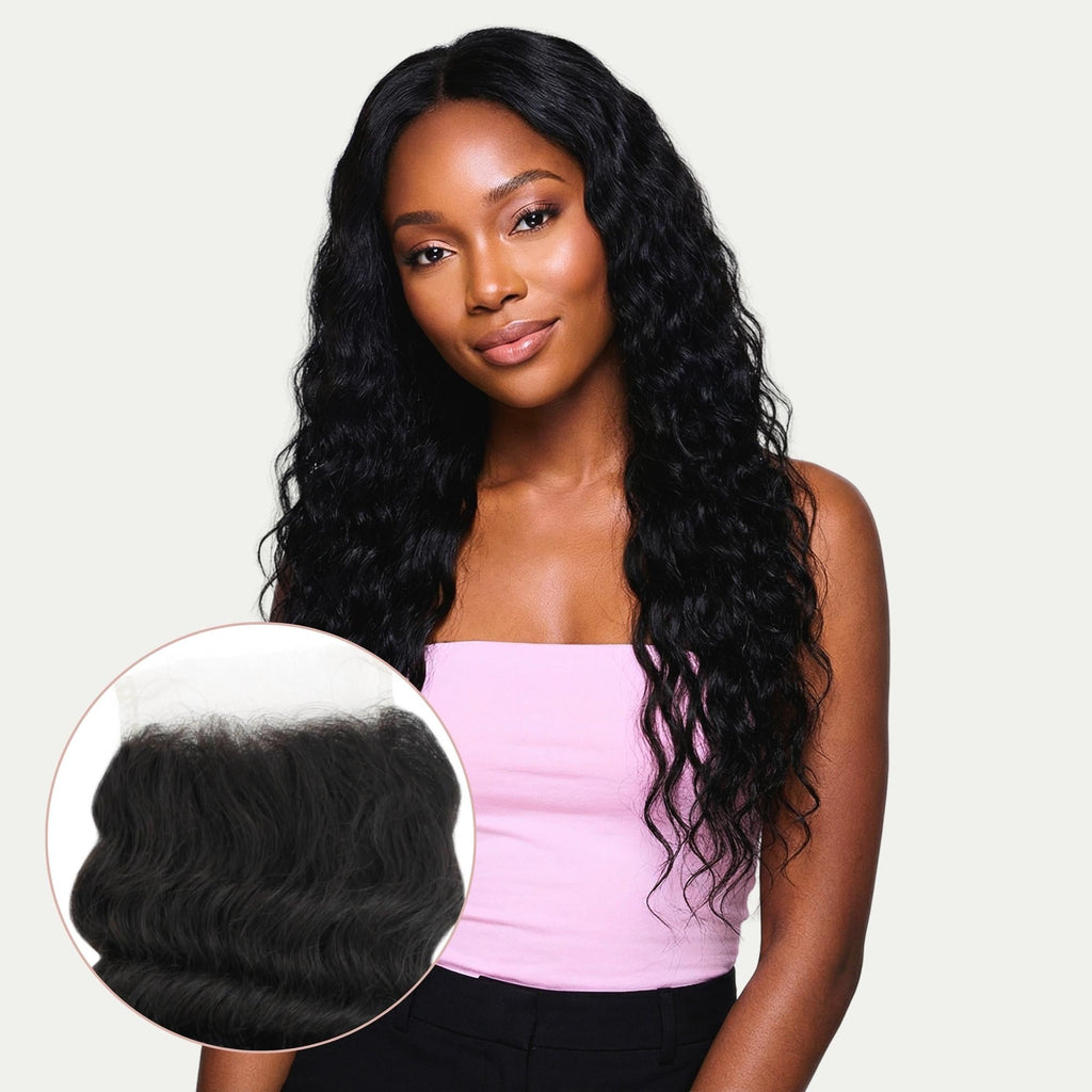 Deep Wave 4x4 Transparent Lace Human Hair Closure Private Label