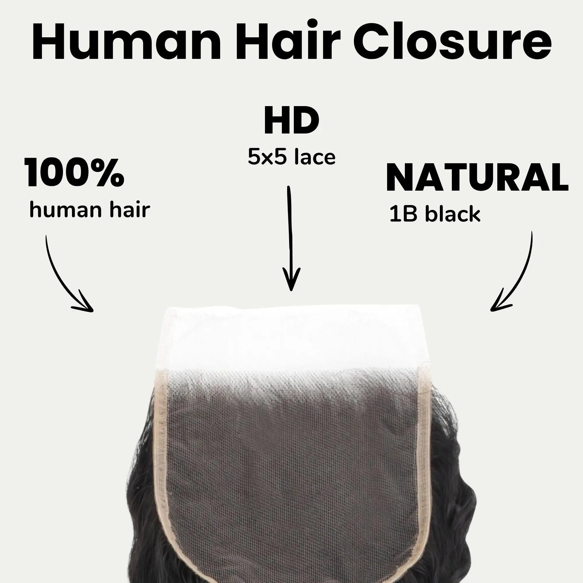 Deep Wave 5x5 HD Lace Human Hair Closure Private Label