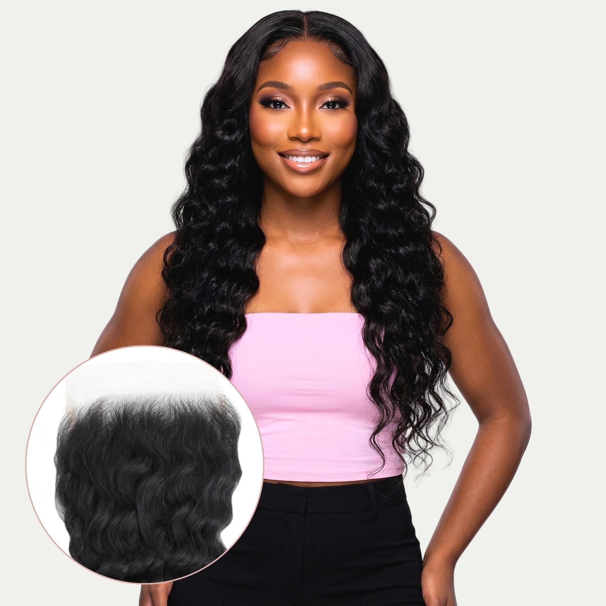 Deep Wave 5x5 Transparent Lace Human Hair Closure Private Label