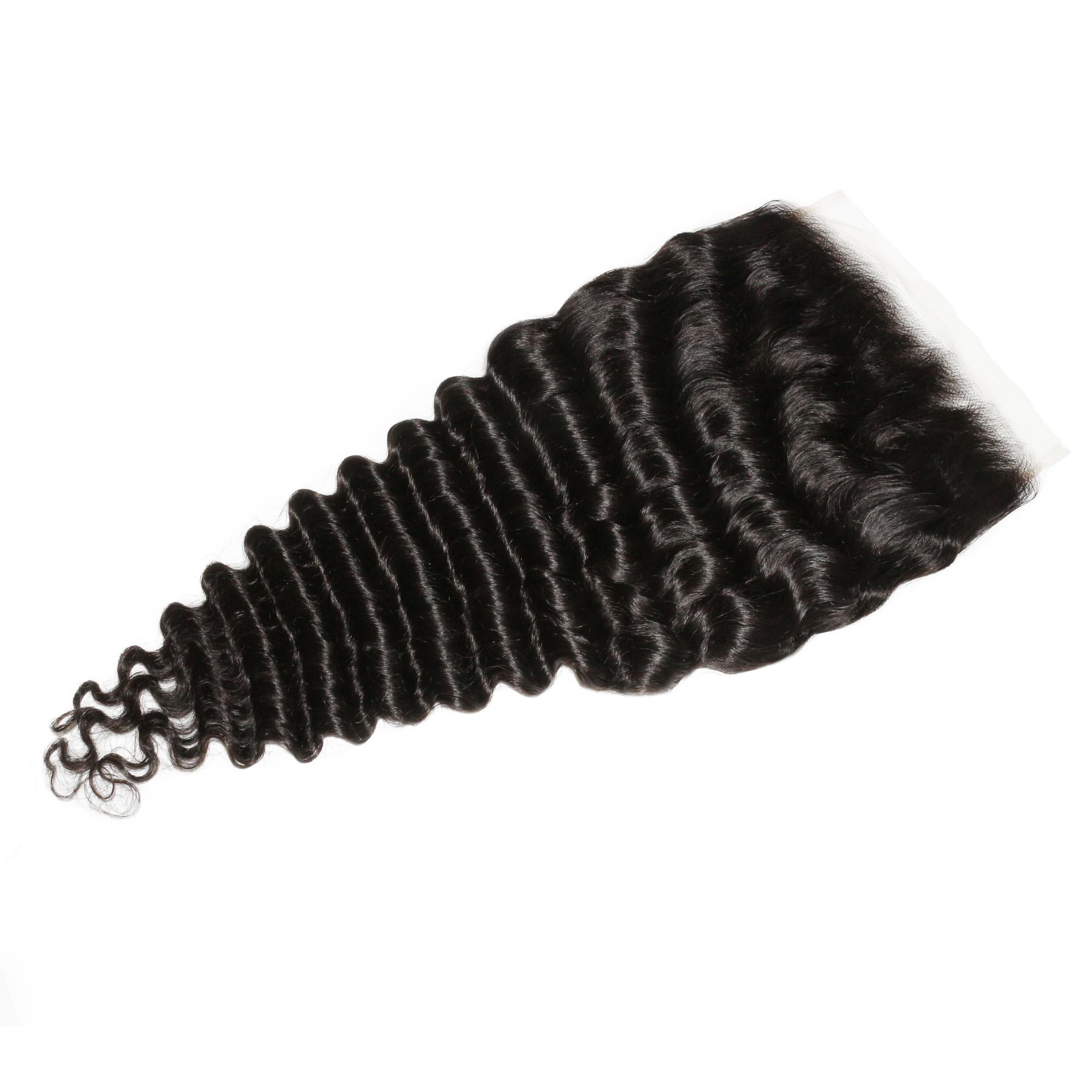 Deep Wave 7x7 HD Lace Human Hair Closure Private Label