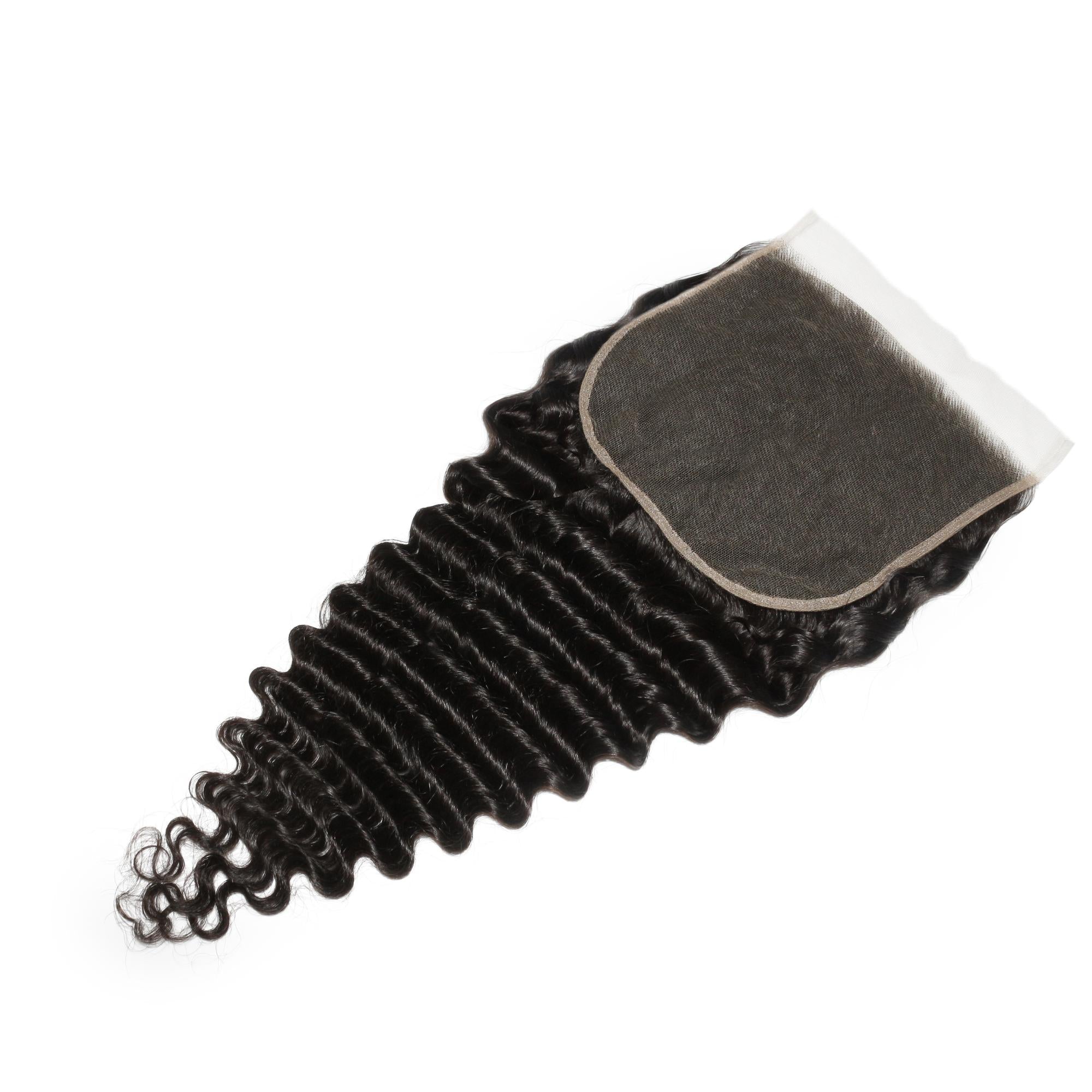 Deep Wave 7x7 HD Lace Human Hair Closure Private Label