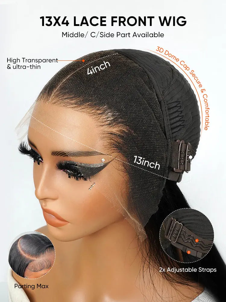 HPG The Flirt Bob | Flip-End Wavy Human Hair 13×4 Lace Front Wig The Hair Plug