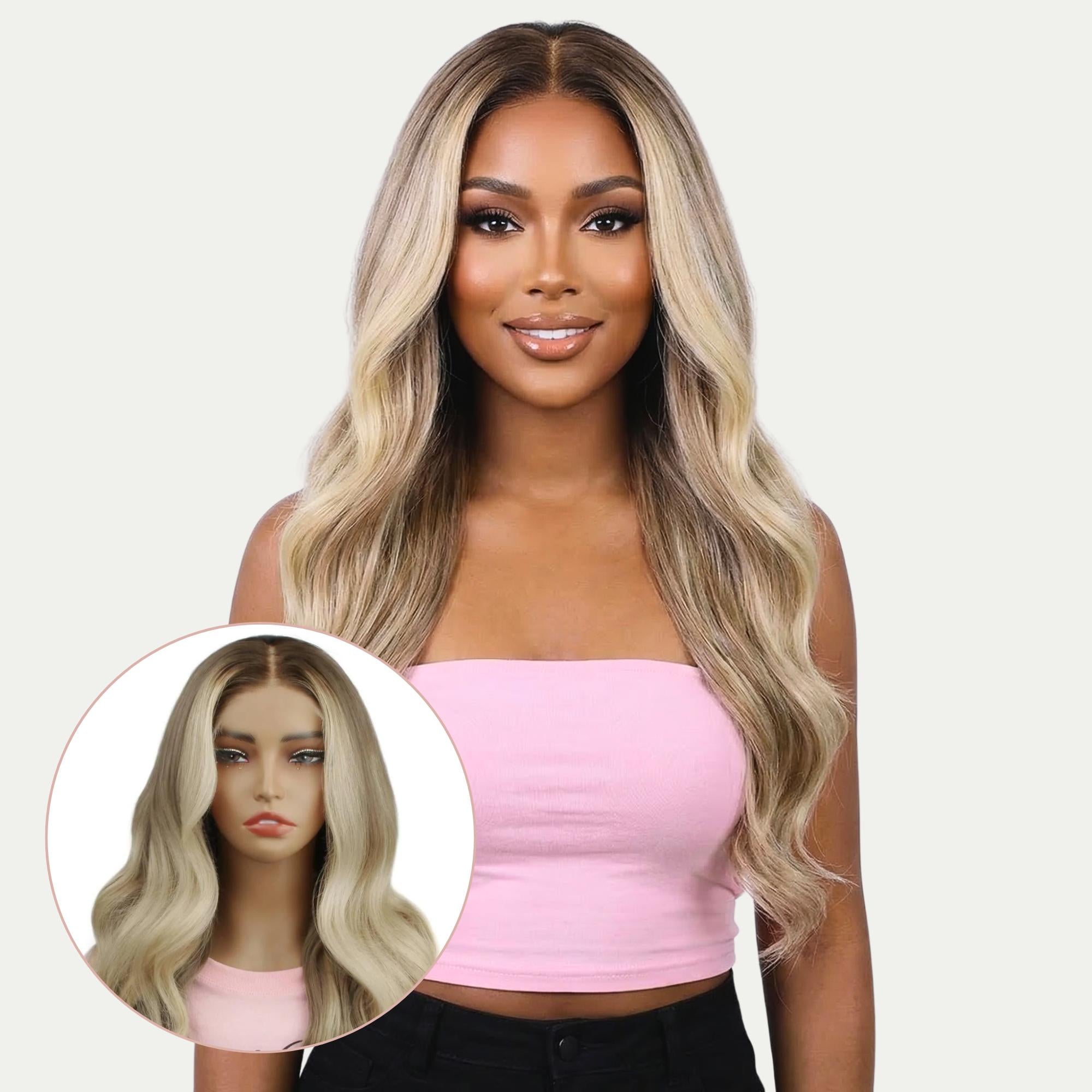 Raw Gabriella Glueless 5x5 HD Lace Professionally Colored 100% Human Hair Closure Wig Private Label