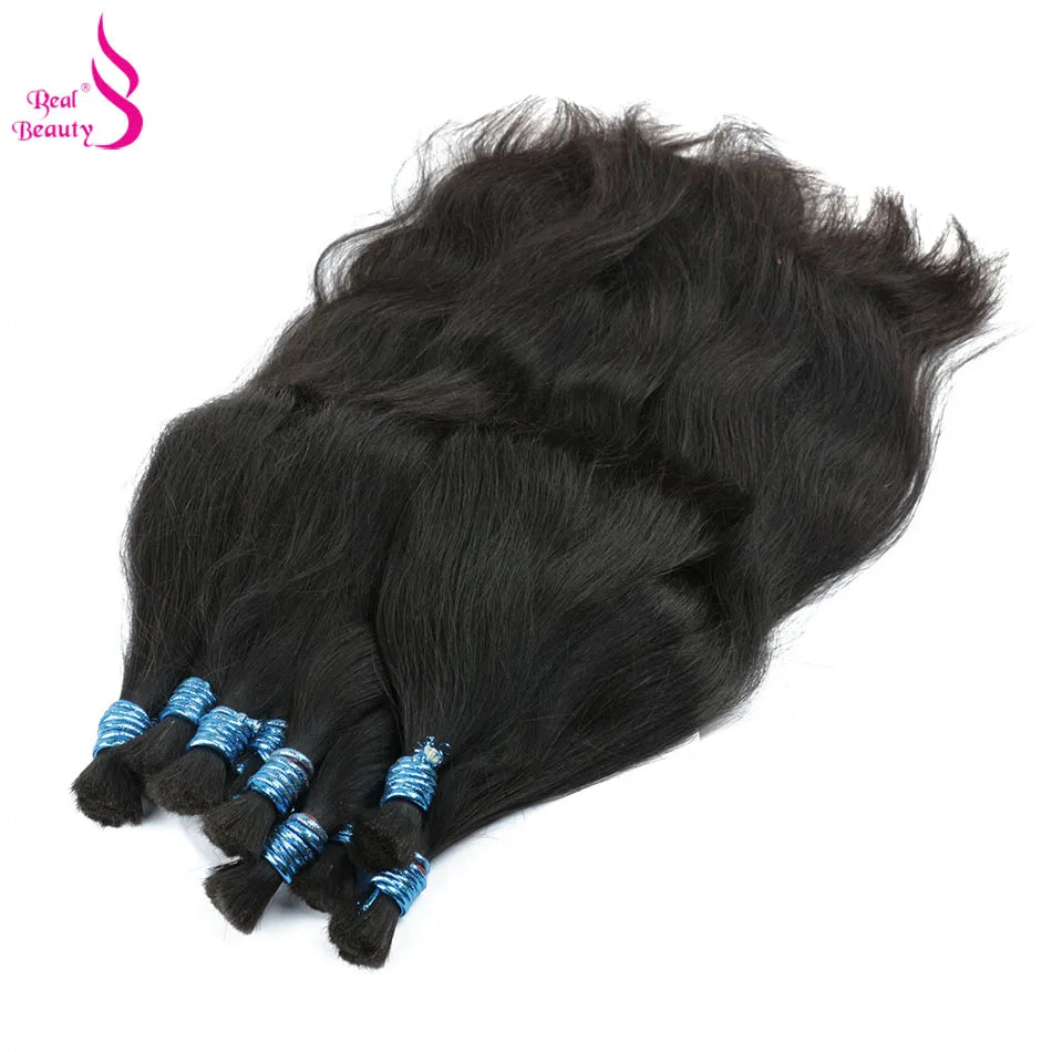 Human Braiding Hair No Weft Bulk Hair Bundles 100% Vietnam Virgin Human Hair 50g 100g Natural Straight Black Brown 45-70cm The Hair Plug