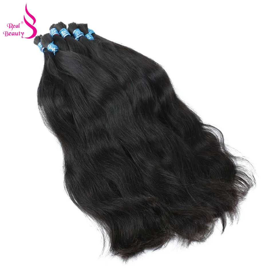 Human Braiding Hair No Weft Bulk Hair Bundles 100% Vietnam Virgin Human Hair 50g 100g Natural Straight Black Brown 45-70cm The Hair Plug