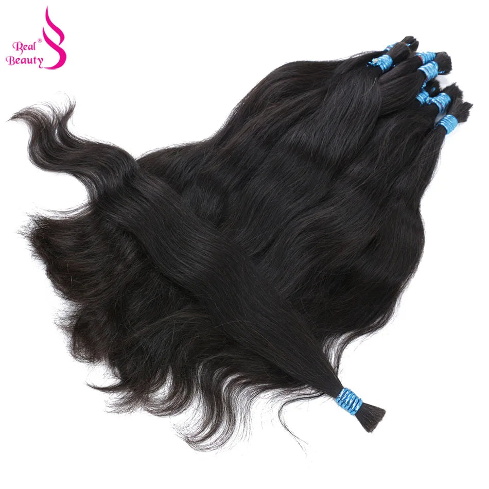 Human Braiding Hair No Weft Bulk Hair Bundles 100% Vietnam Virgin Human Hair 50g 100g Natural Straight Black Brown 45-70cm The Hair Plug