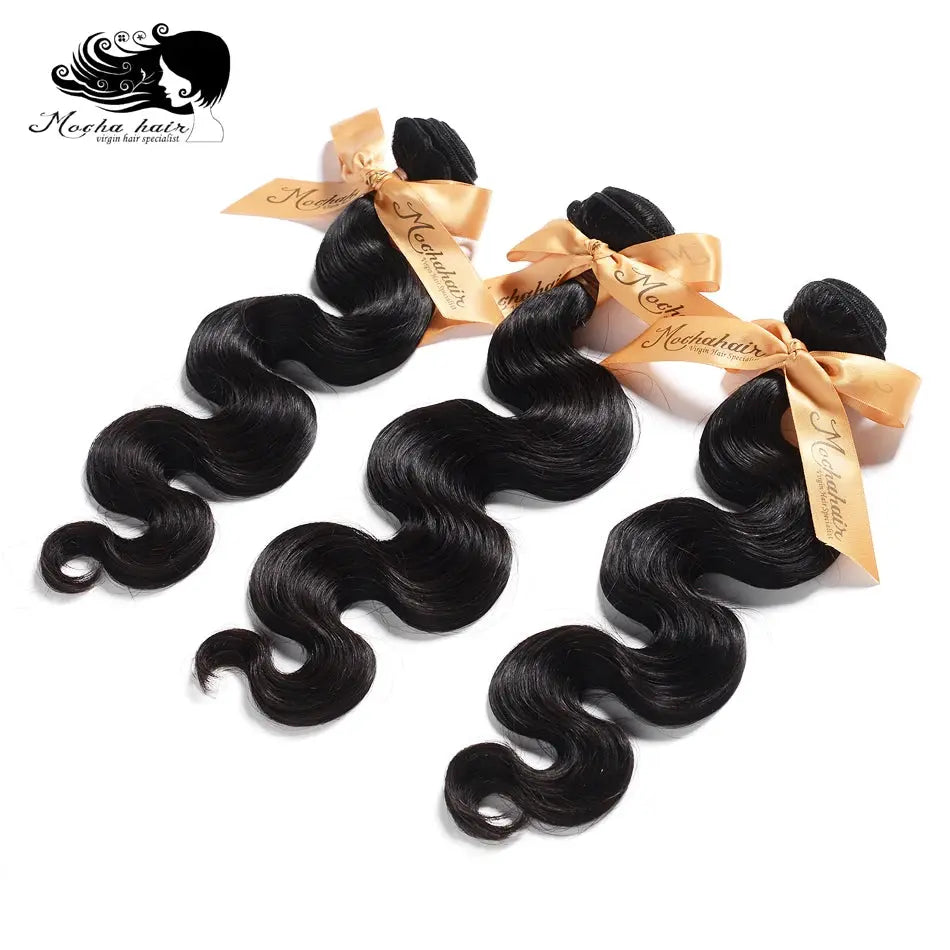 MOCHA Hair10A  Brazilian Virgin Hair Body Wave 3 Bundles16"-26"100% Unprocessed Human Hair Extension Natural Color Free Shipping MOCHA HAIR VIRGIN HAIR SPECIALISE Official Store