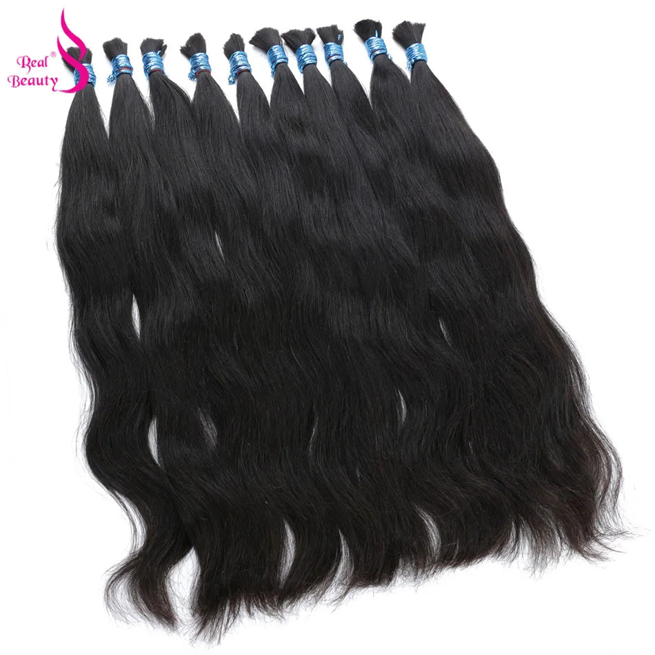 Human Braiding Hair No Weft Bulk Hair Bundles 100% Vietnam Virgin Human Hair 50g 100g Natural Straight Black Brown 45-70cm The Hair Plug