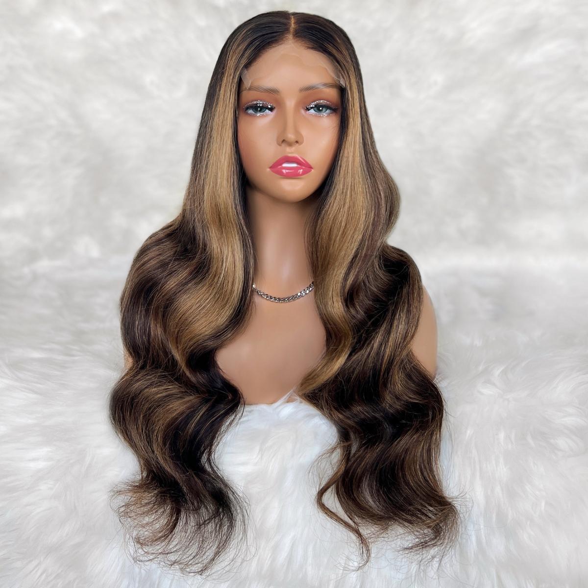 Raw Harper Glueless 5x5 HD Lace Professionally Colored 100% Human Hair Closure Wig Private Label