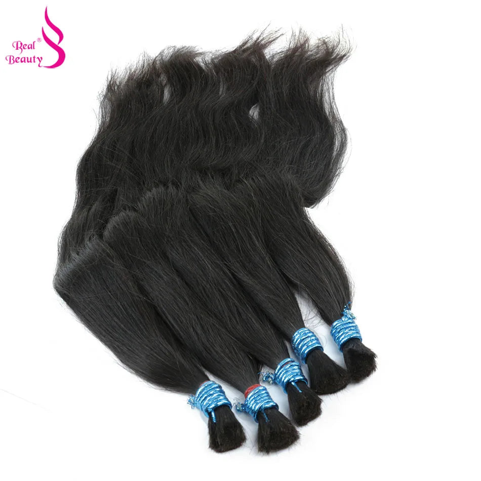 Human Braiding Hair No Weft Bulk Hair Bundles 100% Vietnam Virgin Human Hair 50g 100g Natural Straight Black Brown 45-70cm The Hair Plug