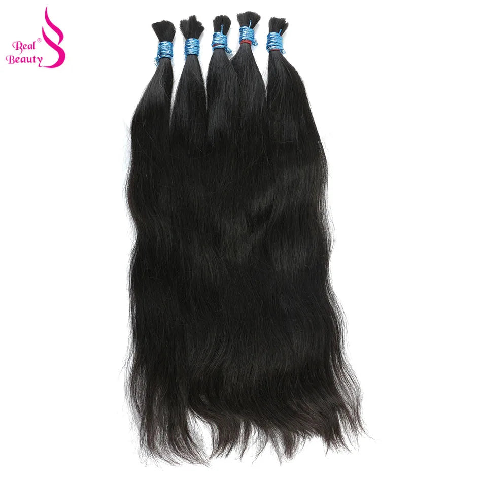 Human Braiding Hair No Weft Bulk Hair Bundles 100% Vietnam Virgin Human Hair 50g 100g Natural Straight Black Brown 45-70cm The Hair Plug
