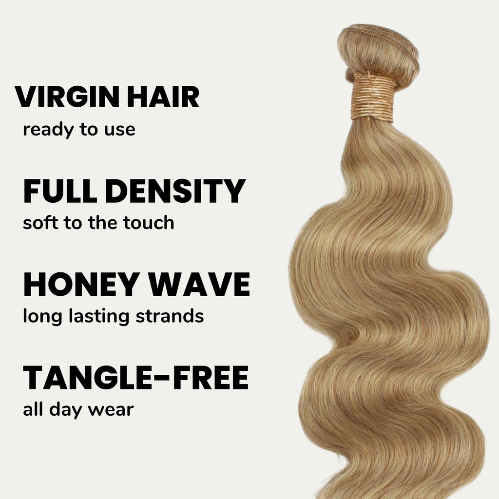 Honey Blonde Body Wave 100% Human Hair Bundles