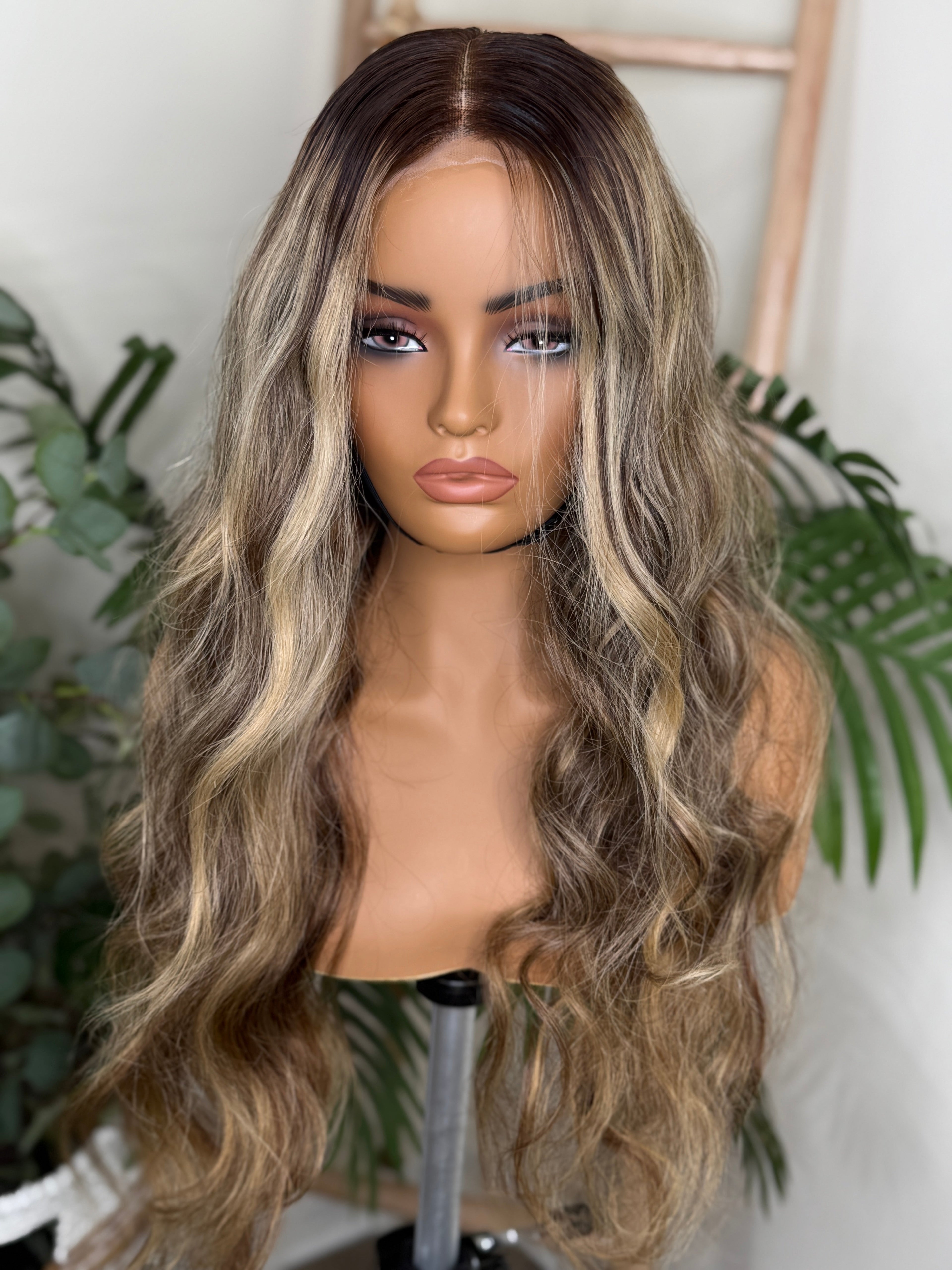 Honey Blonde Balayage Wave Wig Fula Beauty