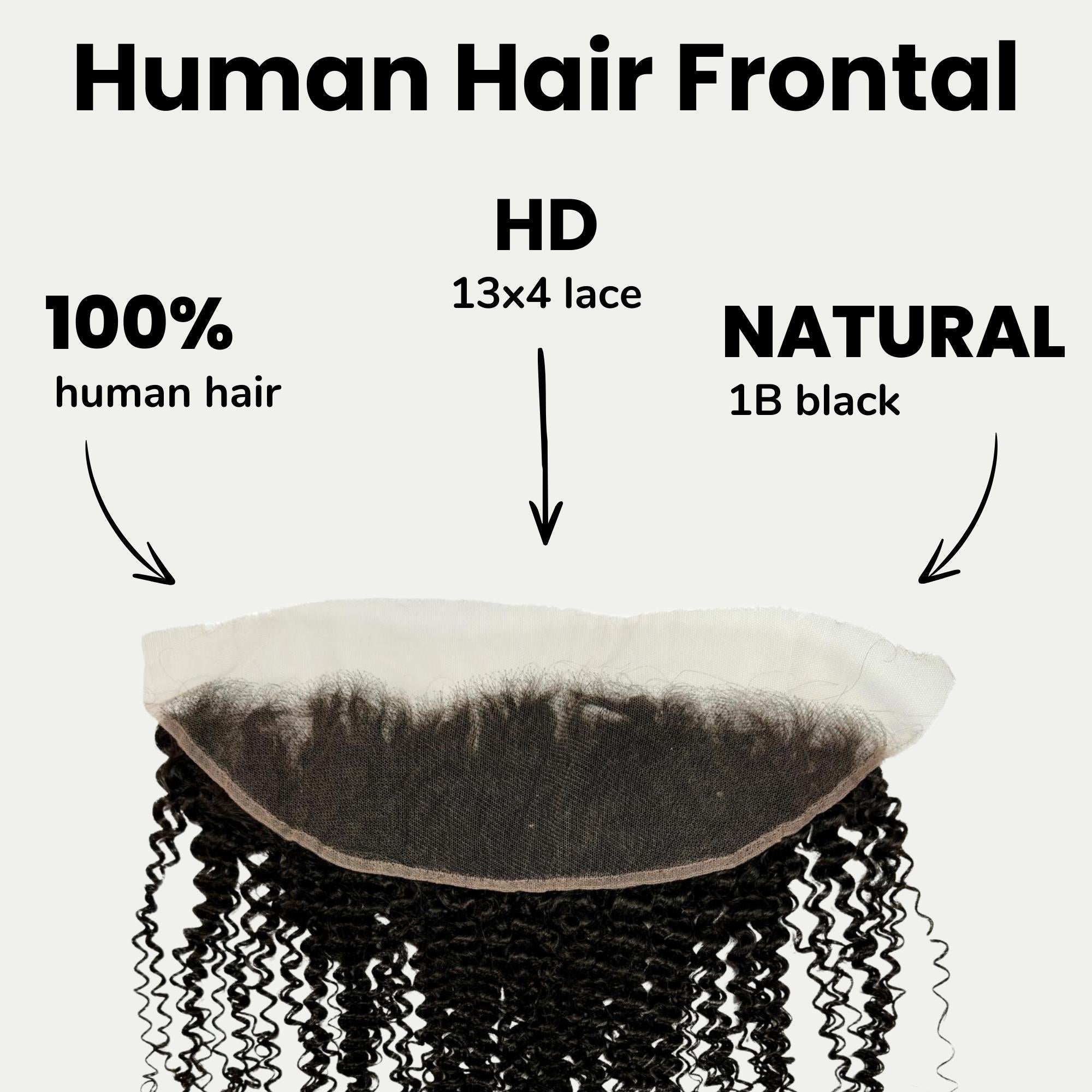 Jerry Curl 13x4 HD Lace Human Hair Frontal Private Label