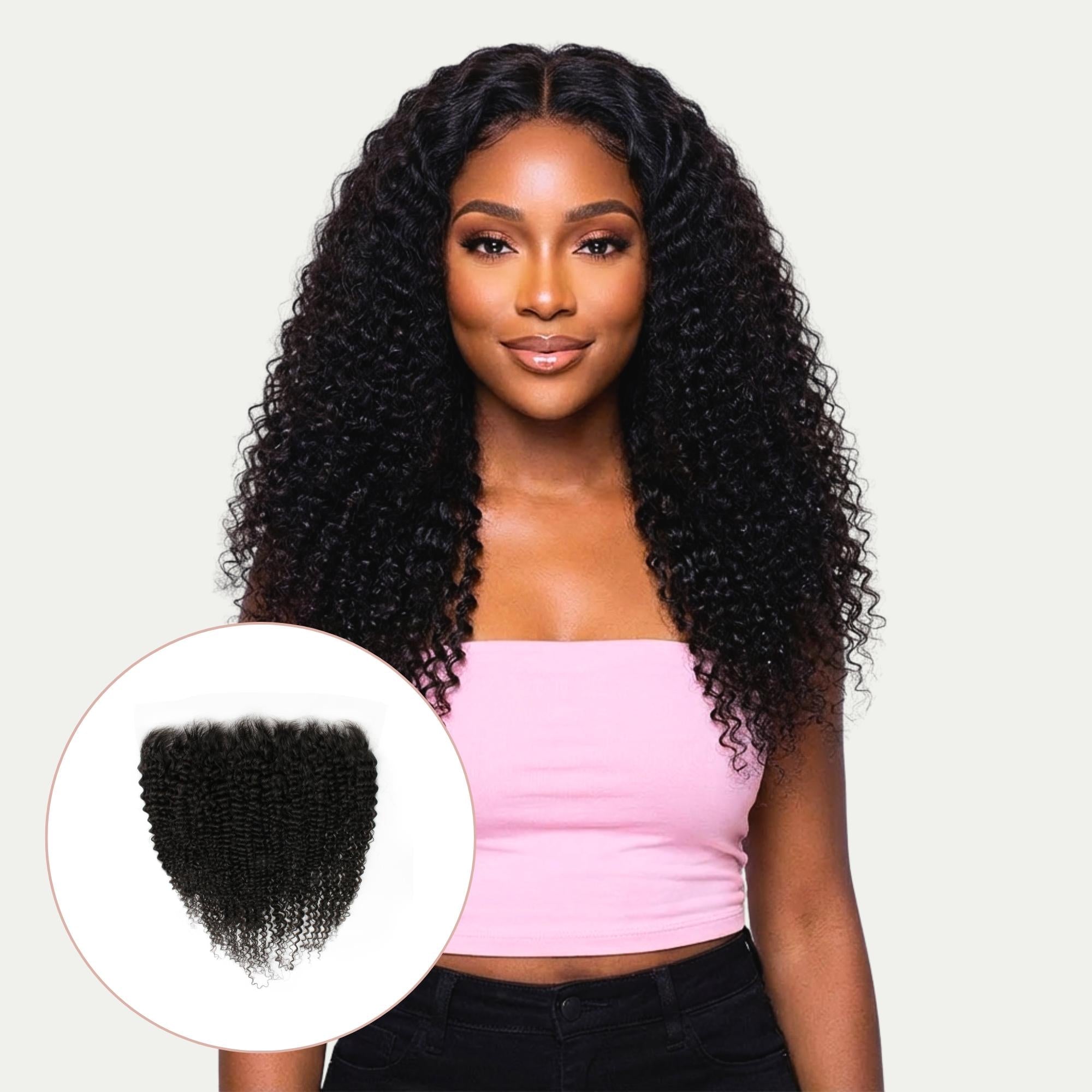 Jerry Curl 13x6 HD Lace Human Hair Frontal Private Label