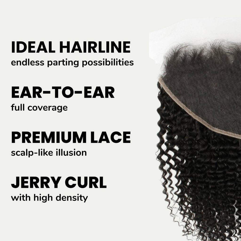 Jerry Curl 13x6 HD Lace Human Hair Frontal Private Label