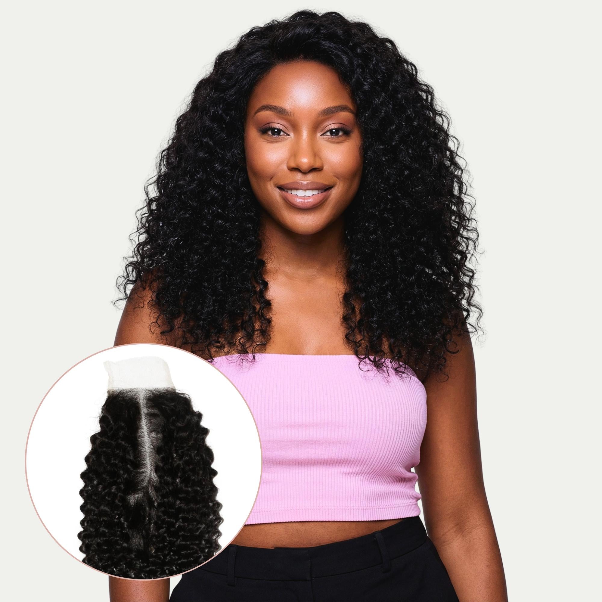 Jerry Curl 2x6 Transparent Lace Human Hair Closure Private Label