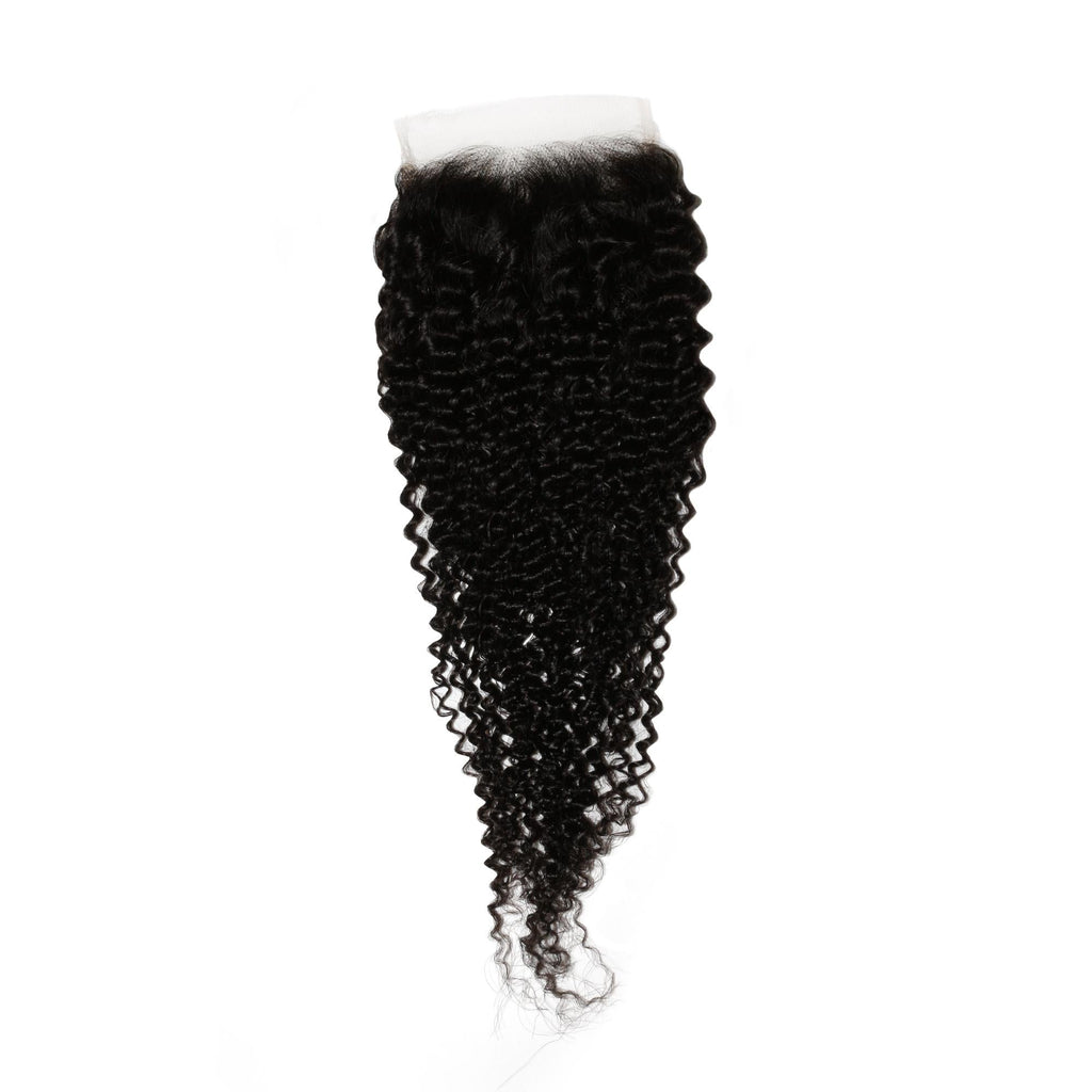 Jerry Curl 4x4 Transparent Lace Human Hair Closure Private Label