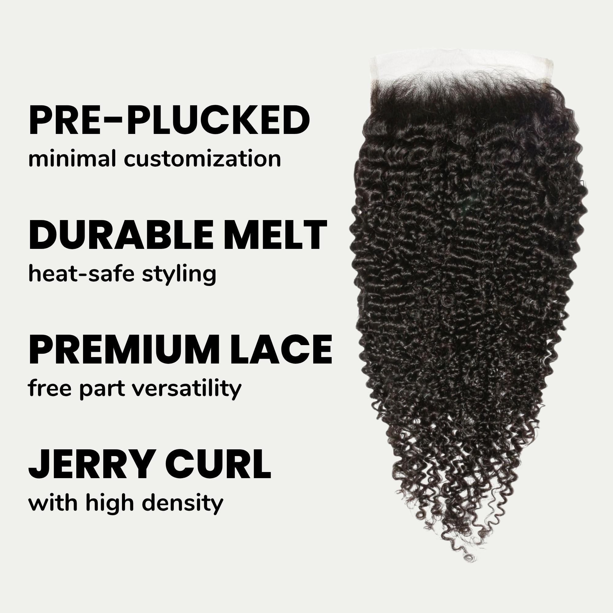 Jerry Curl 6x6 HD Lace Human Hair Closure Private Label