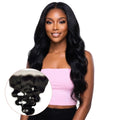 Jet Black Body Wave 13x4 HD Lace Human Hair Frontal Private Label